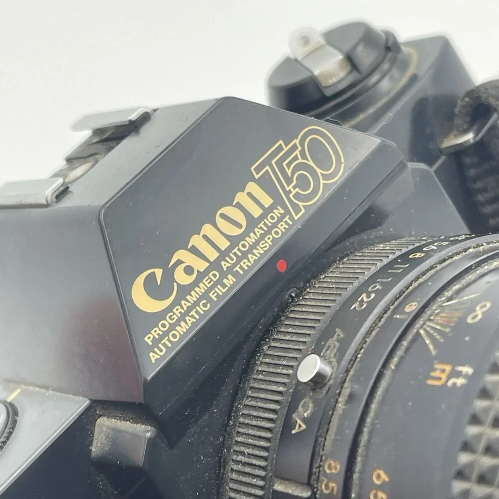 Canon T50 35mm SLR Film Camera With Lens - Untested As Is For Parts / Repair